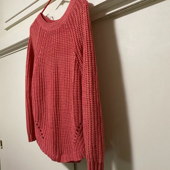 SO, long sleeve, coral, super soft, chunky sweater, size XL - Picture 4 of 9